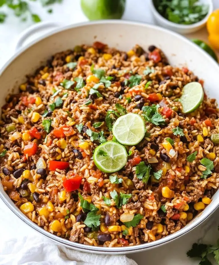 Mexican Beef And Rice Skillet Recipe