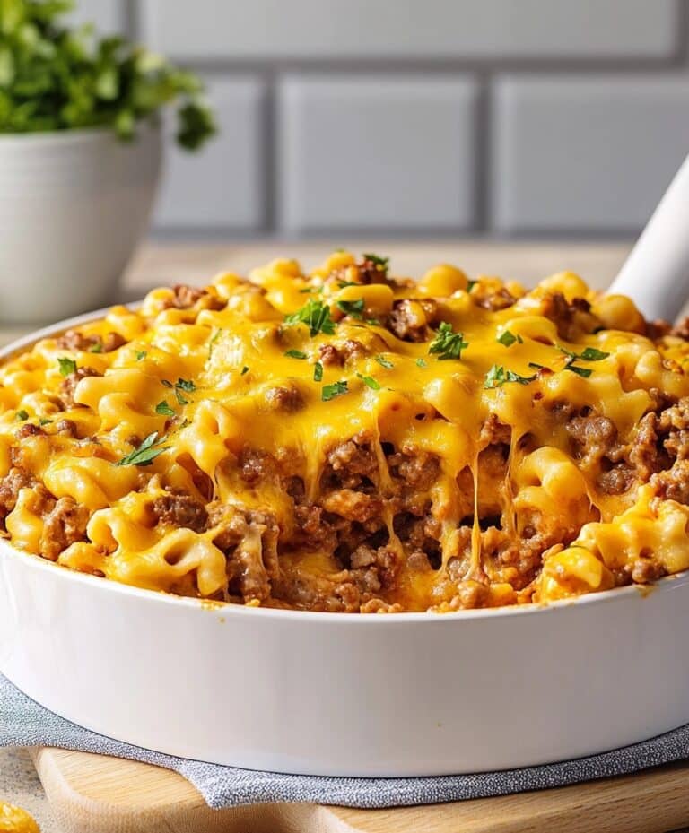Cheesy Hamburger Casserole Recipe