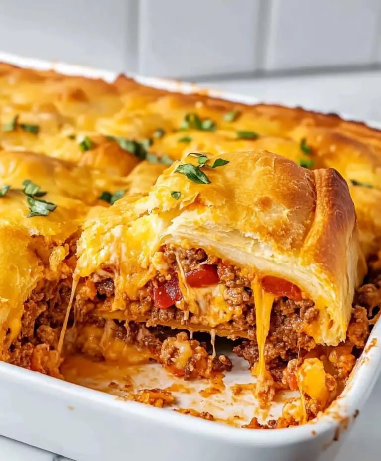 Crescent Roll Cheeseburger Casserole Recipe