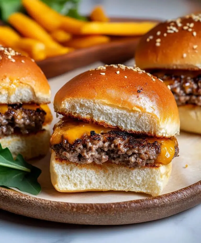 Easy Cheesy Baked Hamburger Sliders Recipe