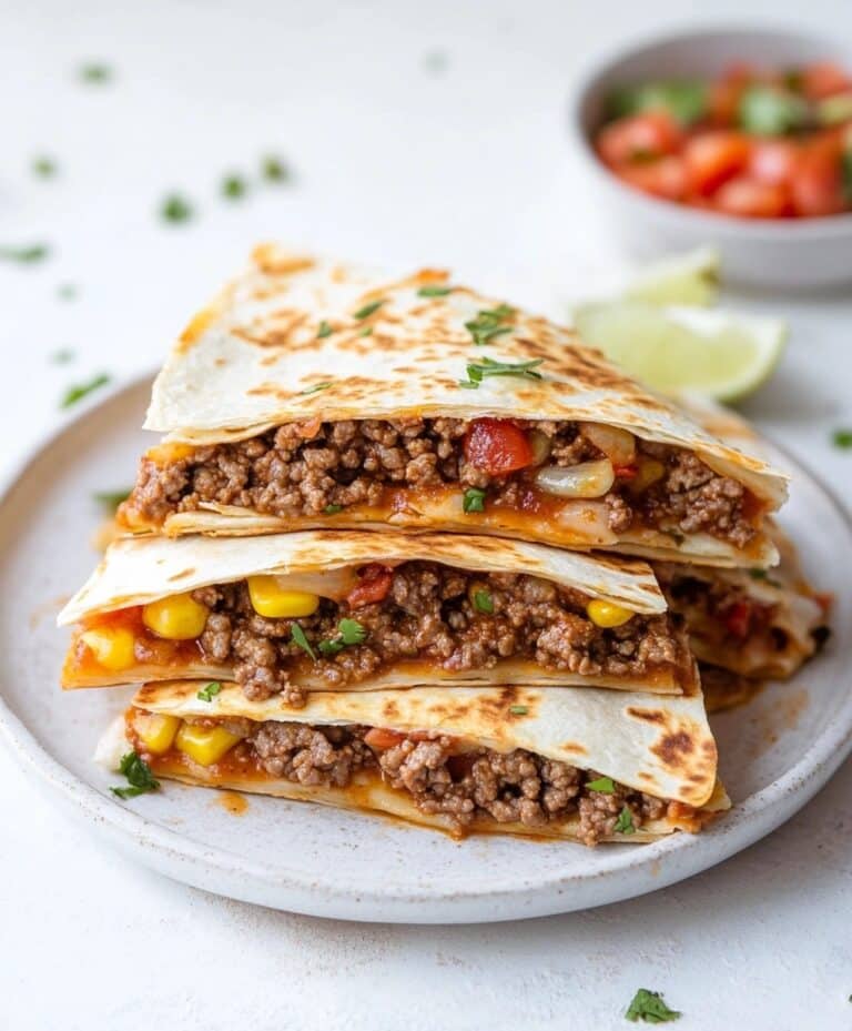 Ground Beef Quesadillas Recipe