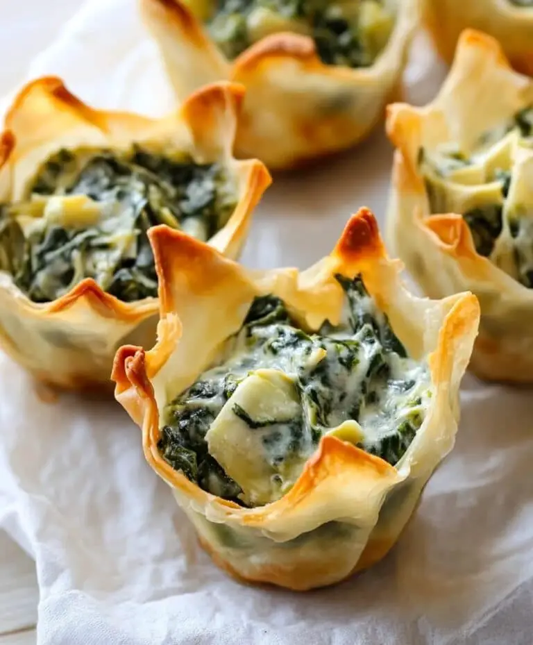 Spinach-Artichoke Dip Wonton Cups Recipe