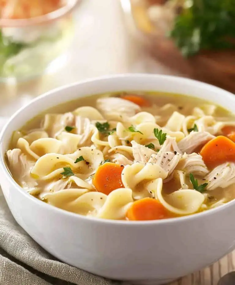 Homemade Crockpot Chicken Noodle Soup Recipe