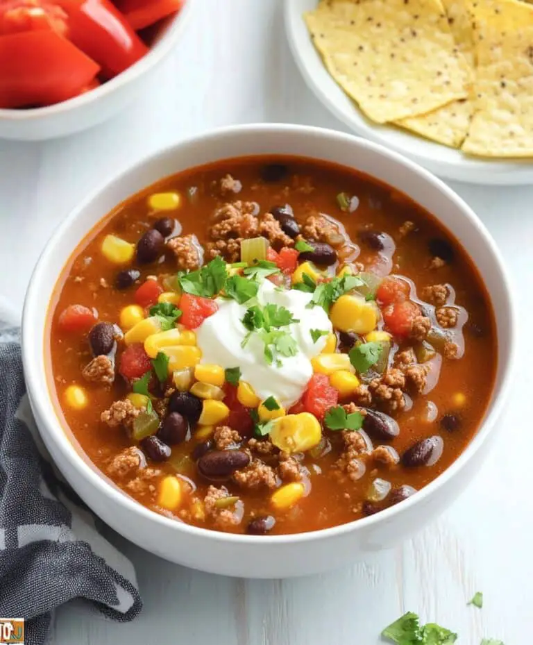 Only 6 Ingredients Taco Soup Recipe