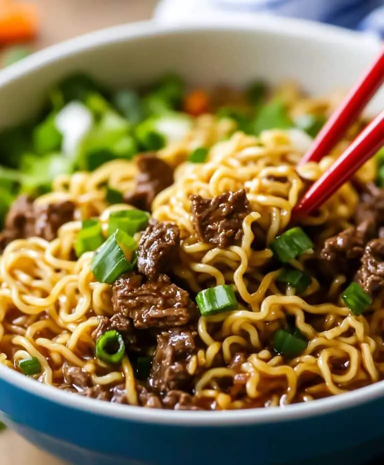 Slow Cooker Beef Ramen Noodle Recipe