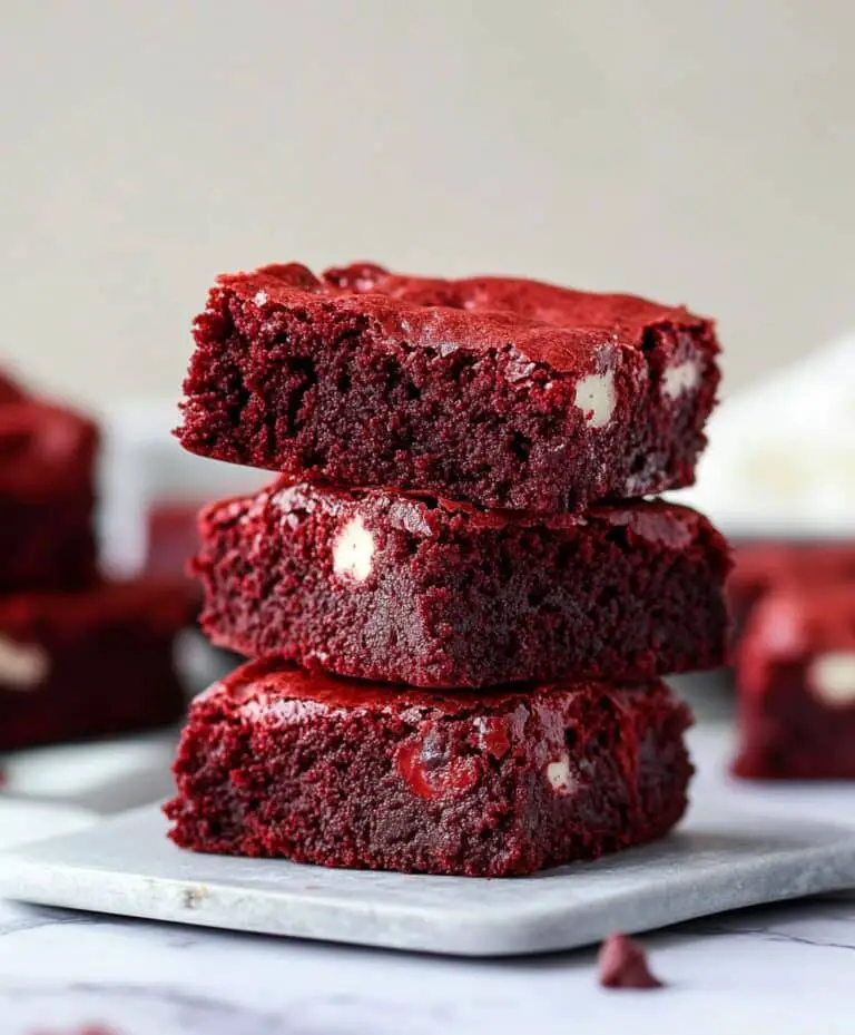 Fudgy Red Velvet Brownies Recipe