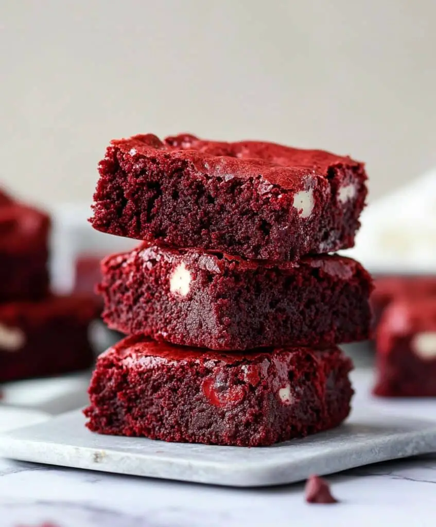 Fudgy Red Velvet Brownies Recipe