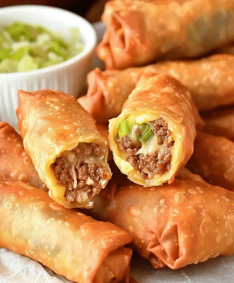 Cheeseburger Egg Rolls Recipe
