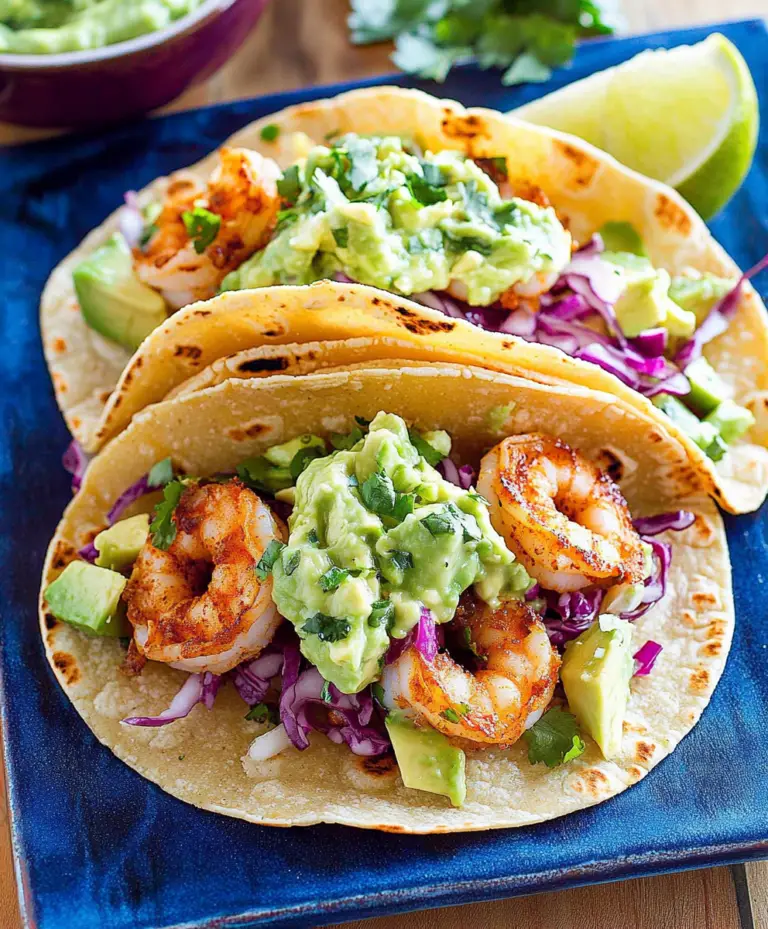 Spicy Shrimp Tacos With Avocado Crema Recipe
