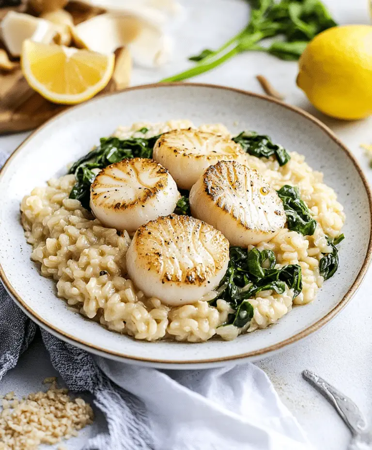 Lemon Butter Scallops Over Parmesan Risotto Recipe