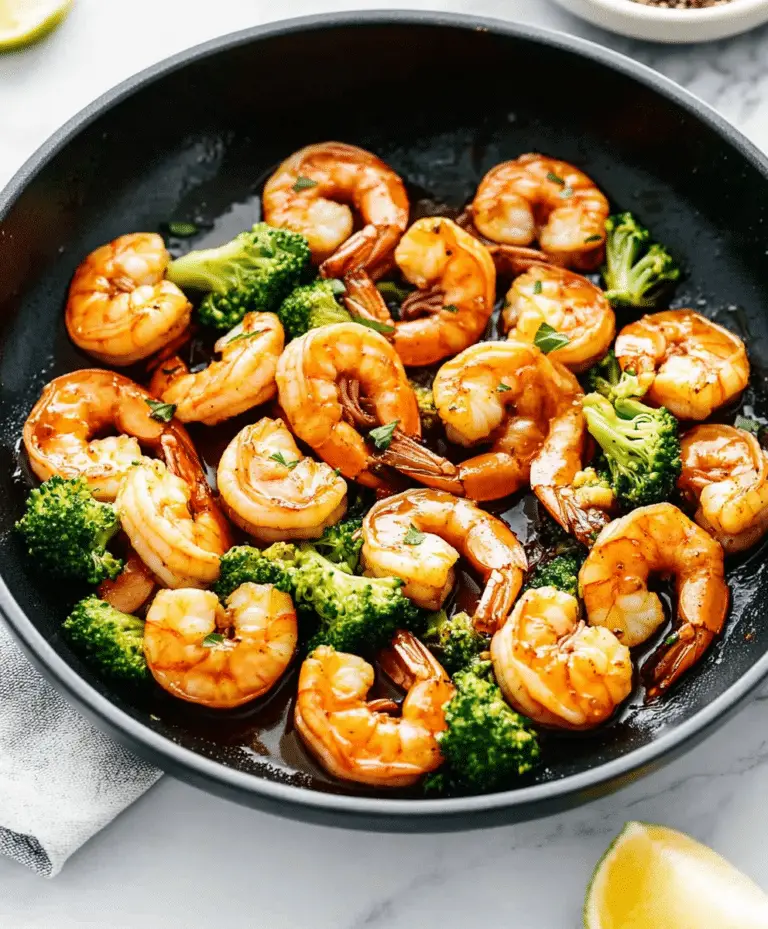 Honey Garlic Butter Shrimp & Broccoli Recipe