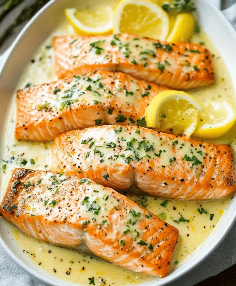 Baked Salmon With Lemon Butter Cream Sauce Recipe