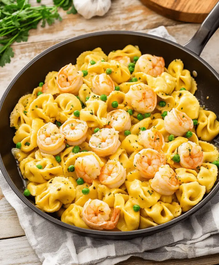 Shrimp Tortellini With Garlic Sauce Recipe