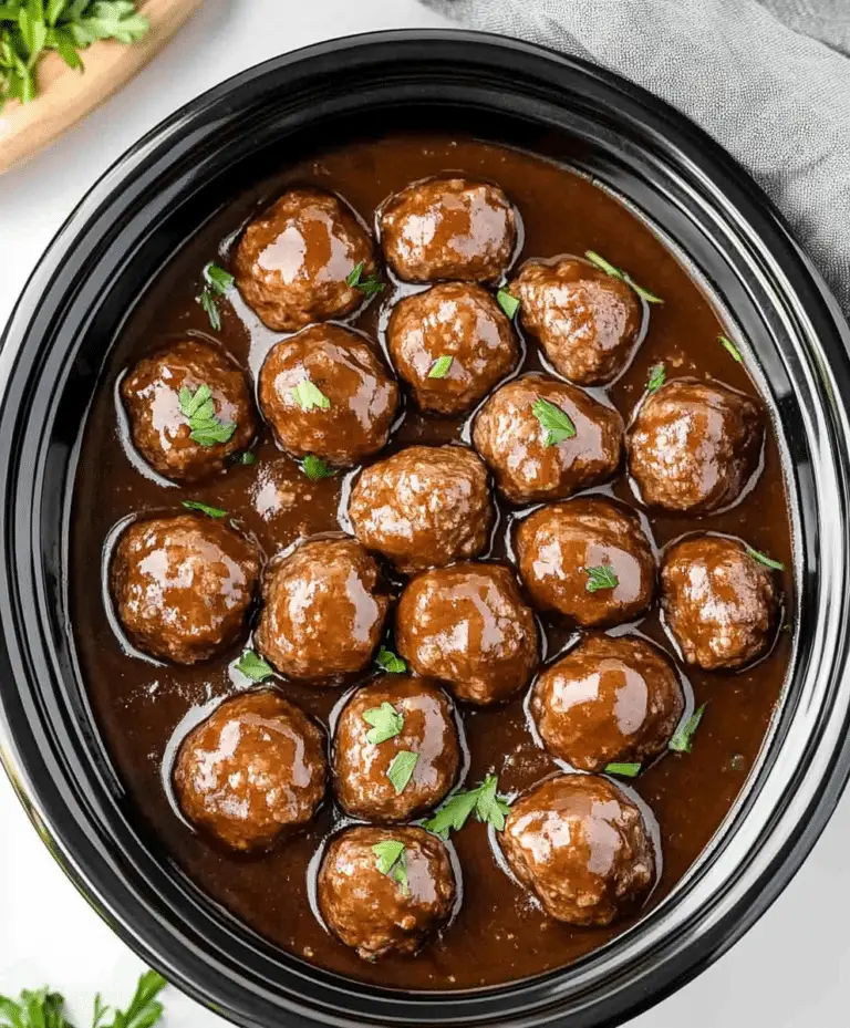 Slow Cooker Salisbury Steak Meatballs Recipe