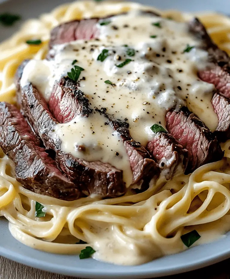 Savory Steak Gorgonzola Alfredo With Creamy Parmesan Sauce Recipe