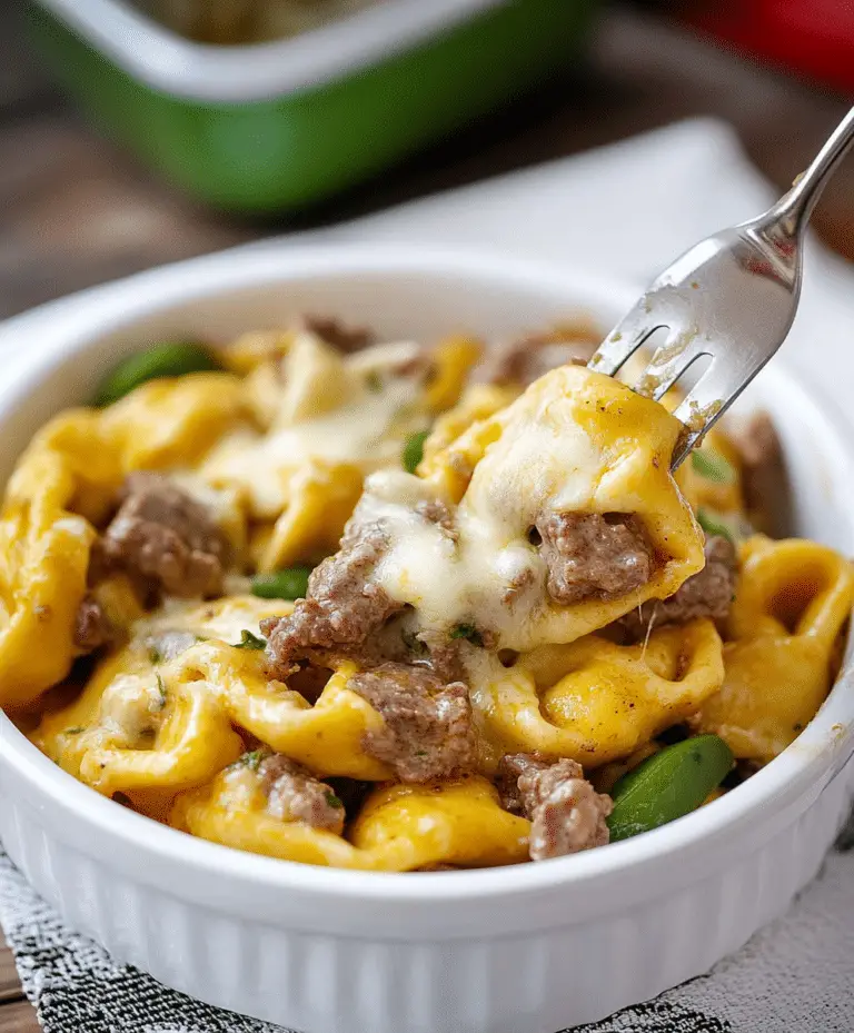 Cheesesteak Tortellini In Rich Provolone Sauce Recipe