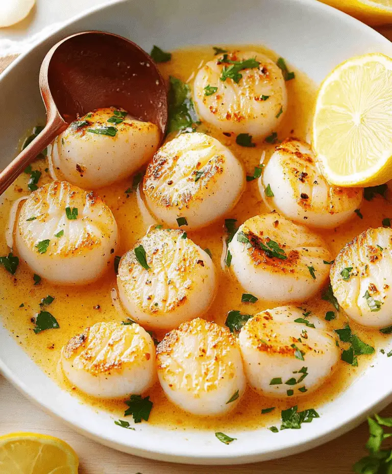 Lemon Garlic Butter Scallops Recipe
