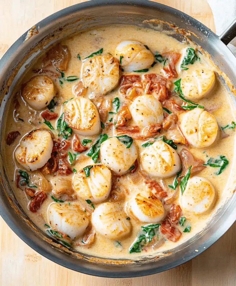 Creamy Tuscan Scallops Recipe