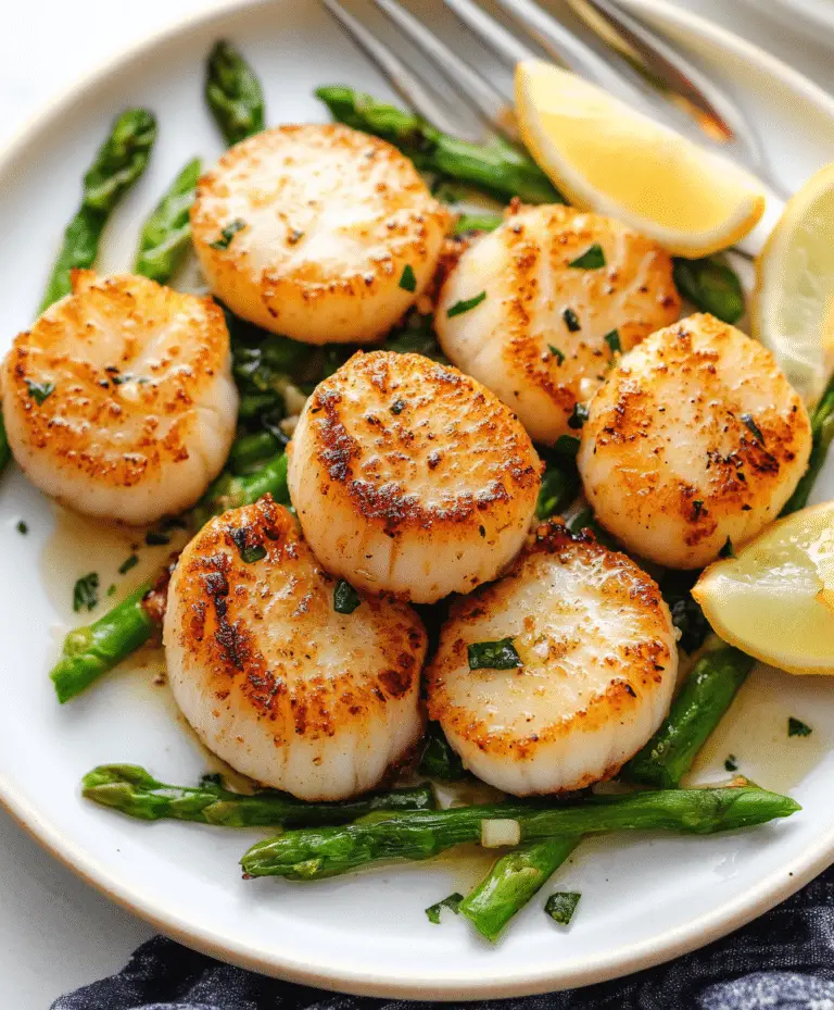 Buttery Garlic Seared Scallops Recipe