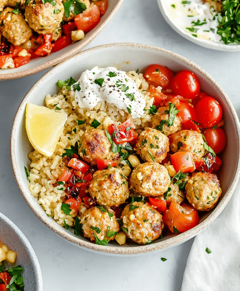 Mediterranean Chicken Meatballs Recipe