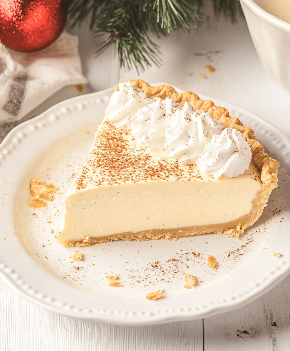 No Bake Eggnog Pie Recipe - Savory Recipe