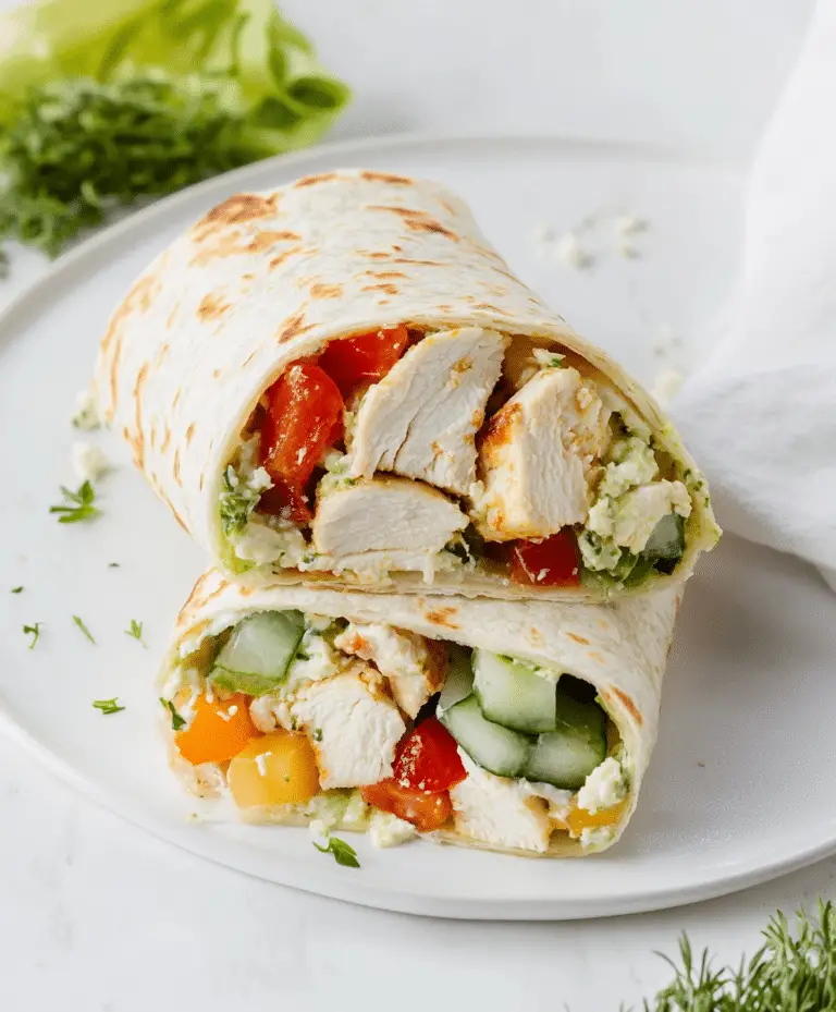 Amazing Mediterranean Chicken Wraps Recipe