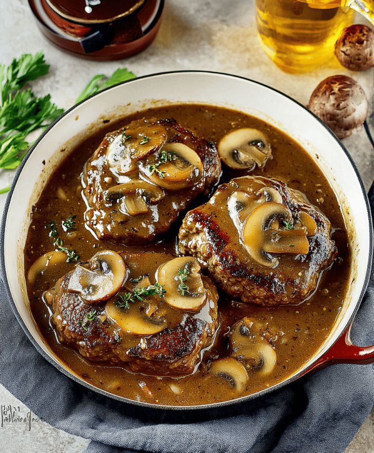 Bobby Flay Salisbury Steak Recipe With Mushroom Gravy Recipe