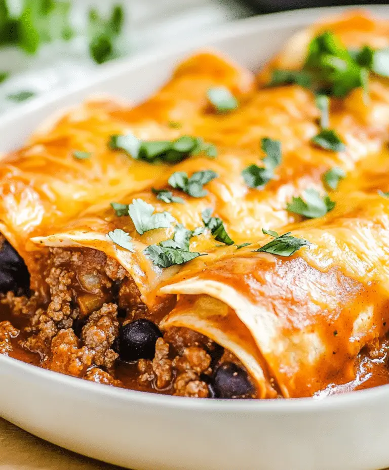 Easy Ground Beef Enchiladas Recipe