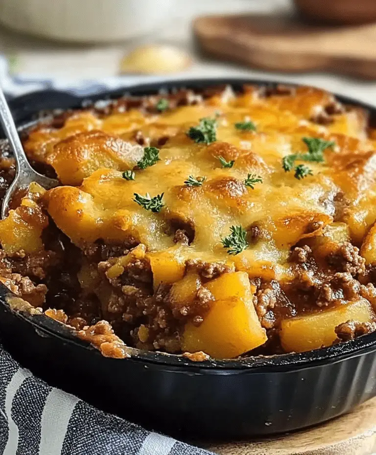 Hobo Casserole Rustic Ground Beef And Potato Bake Recipe