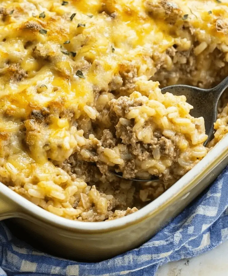 Ground Beef Rice Casserole Recipe