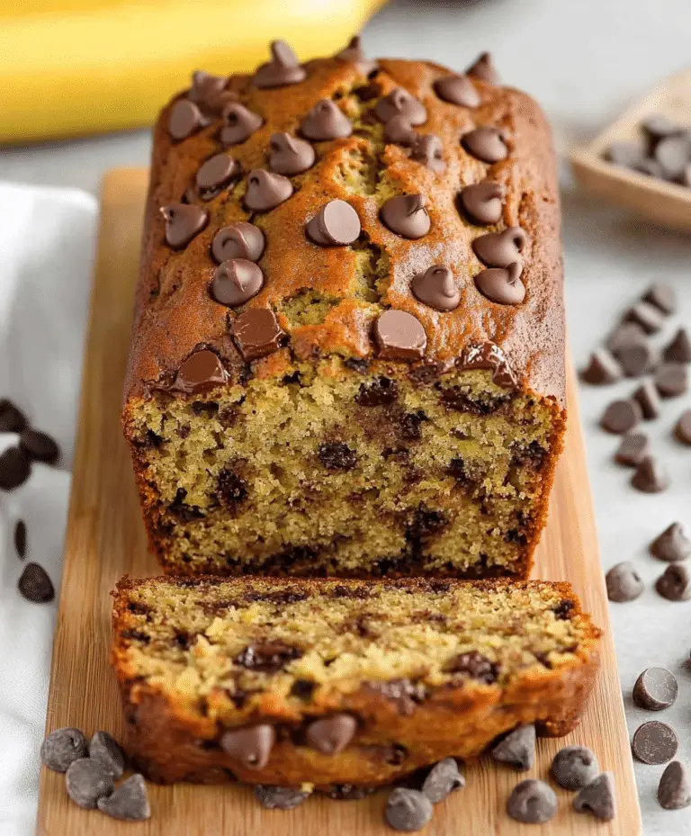 Easy Chocolate Chip Banana Bread Recipe