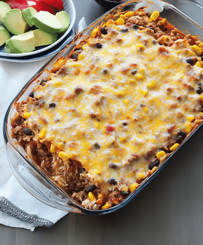 Beef Enchilada Casserole With Rice Recipe