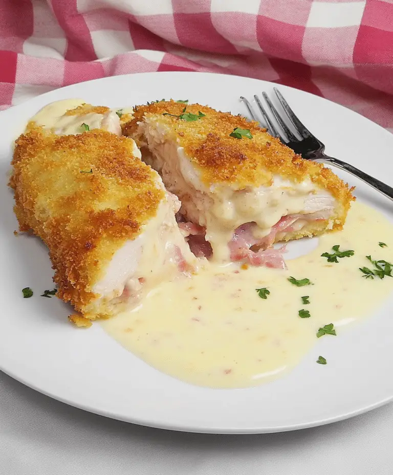 Chicken Cordon Bleu With Swiss Cheese Sauce Recipe