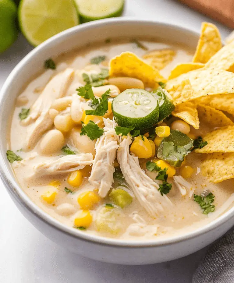 Creamy Crockpot White Chicken Chili Recipe