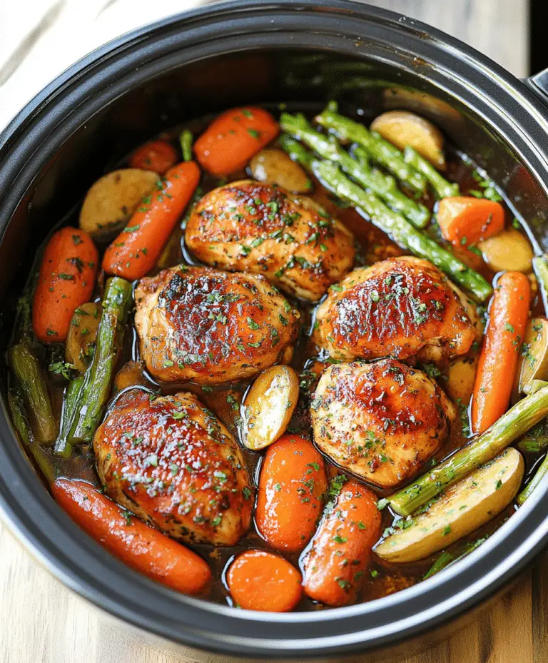 Slow Cooker Honey Garlic Chicken And Veggies Recipe