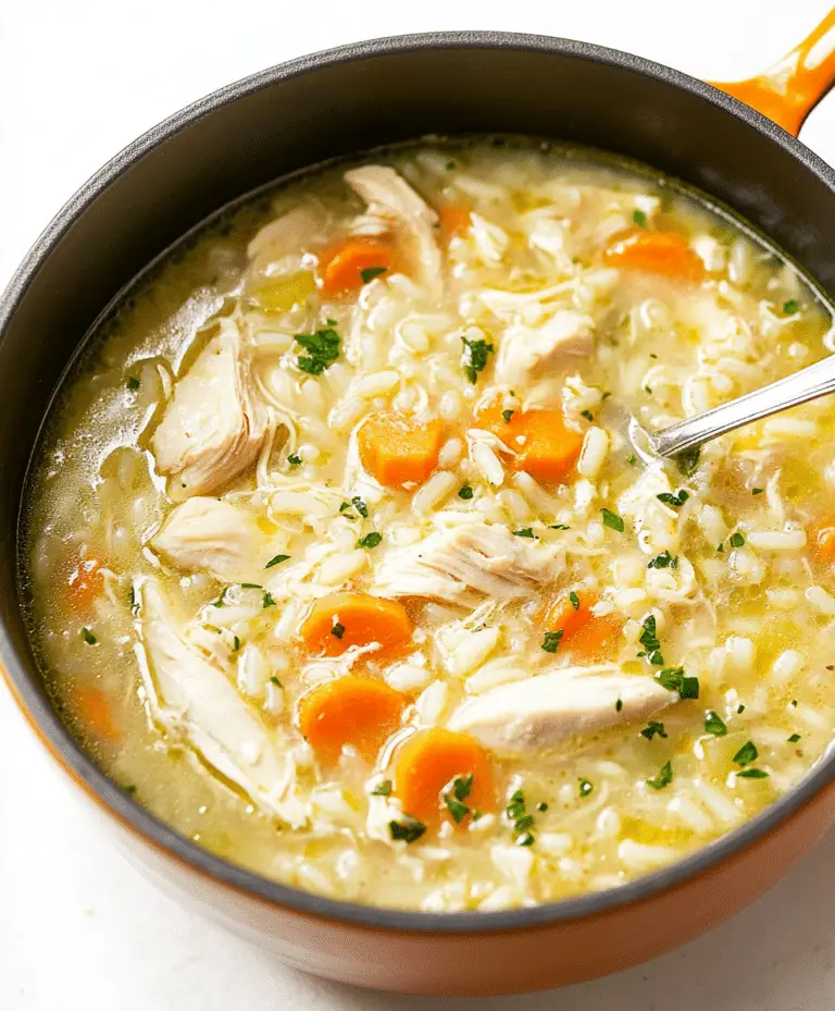 Comforting, Homemade Chicken And Rice Soup Recipe