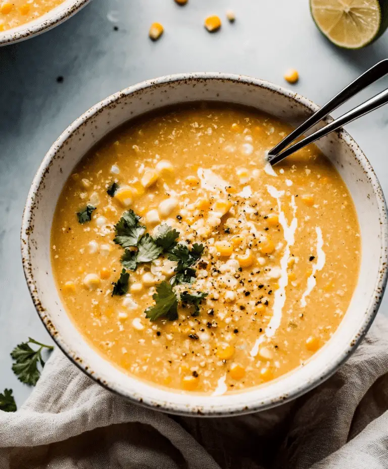 Creamy Mexican Street Corn Soup Recipe