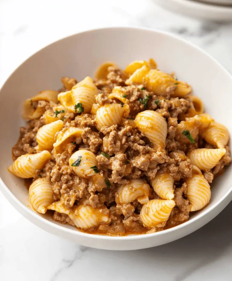 Easy Creamy Beef And Shells Recipe