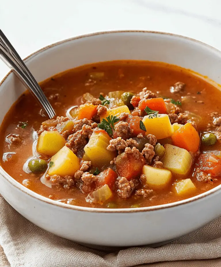 Ground Beef Vegetable Soup Recipe