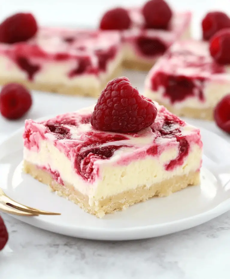 Raspberry White Chocolate Cheesecake Squares Recipe