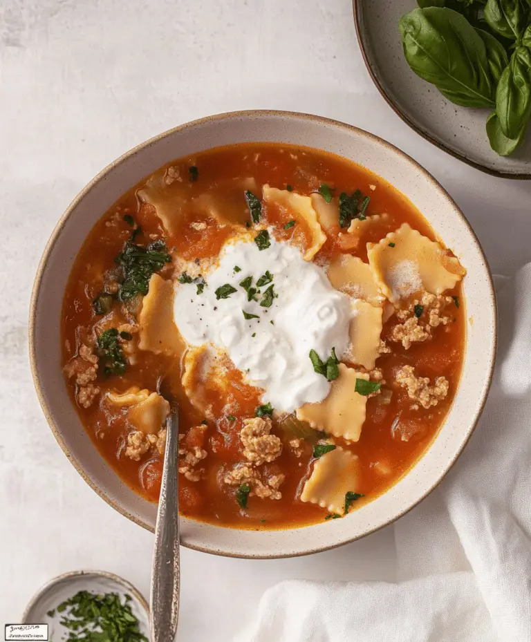 Slow Cooker Lasagna Soup Recipe