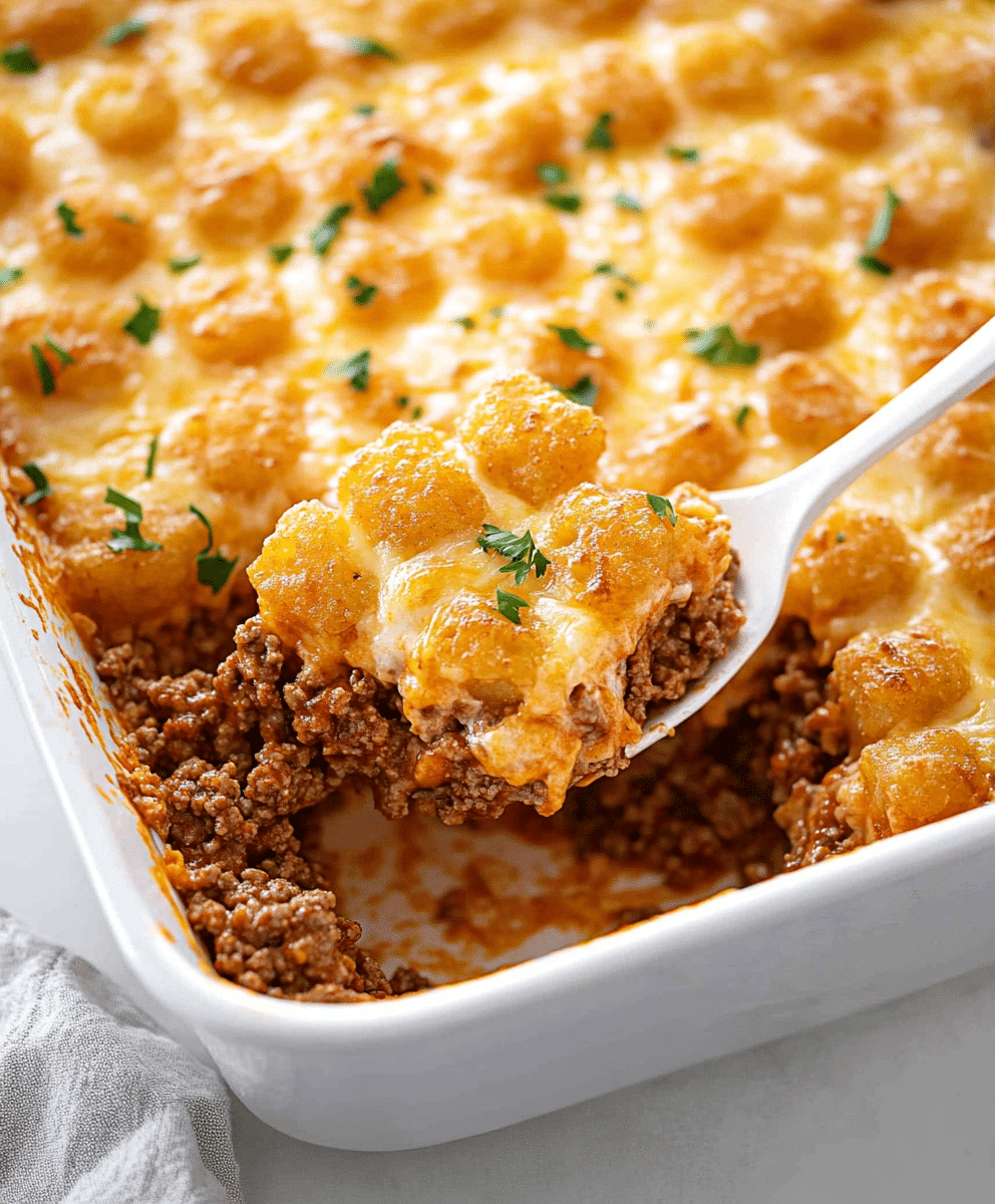 Tater Tot Casserole With Ground Beef Recipe Savory Recipe