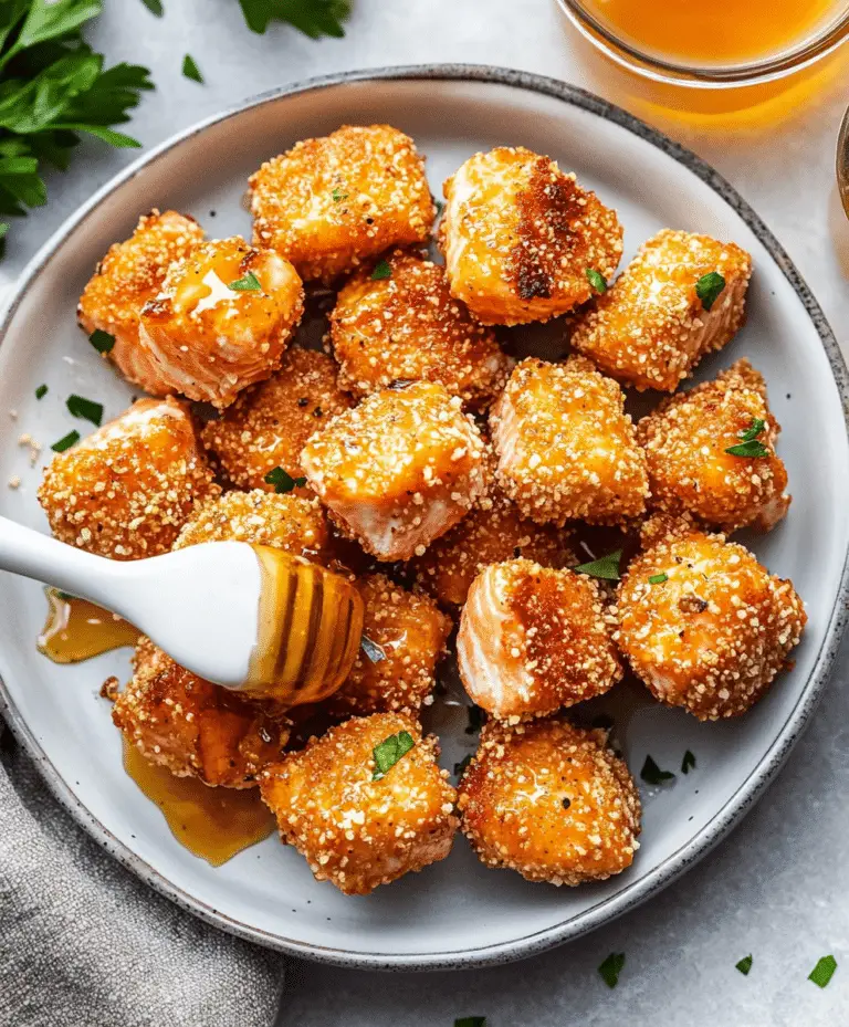 Air Fryer Salmon Bites With Hot Honey Recipe