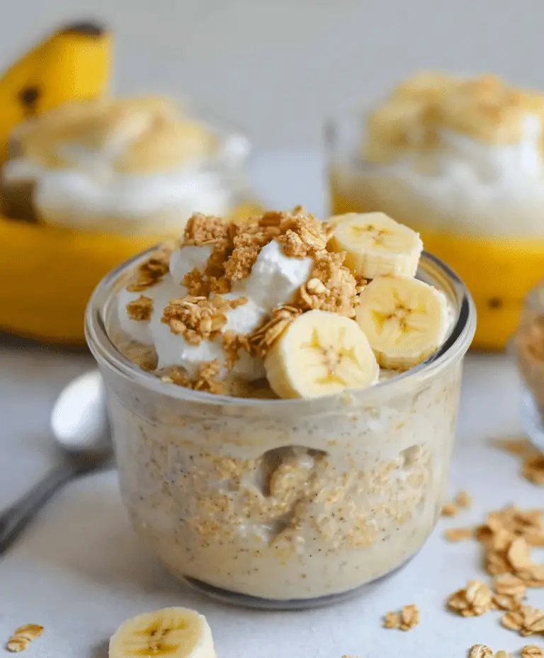 Banana Cream Pie Overnight Oats Recipe