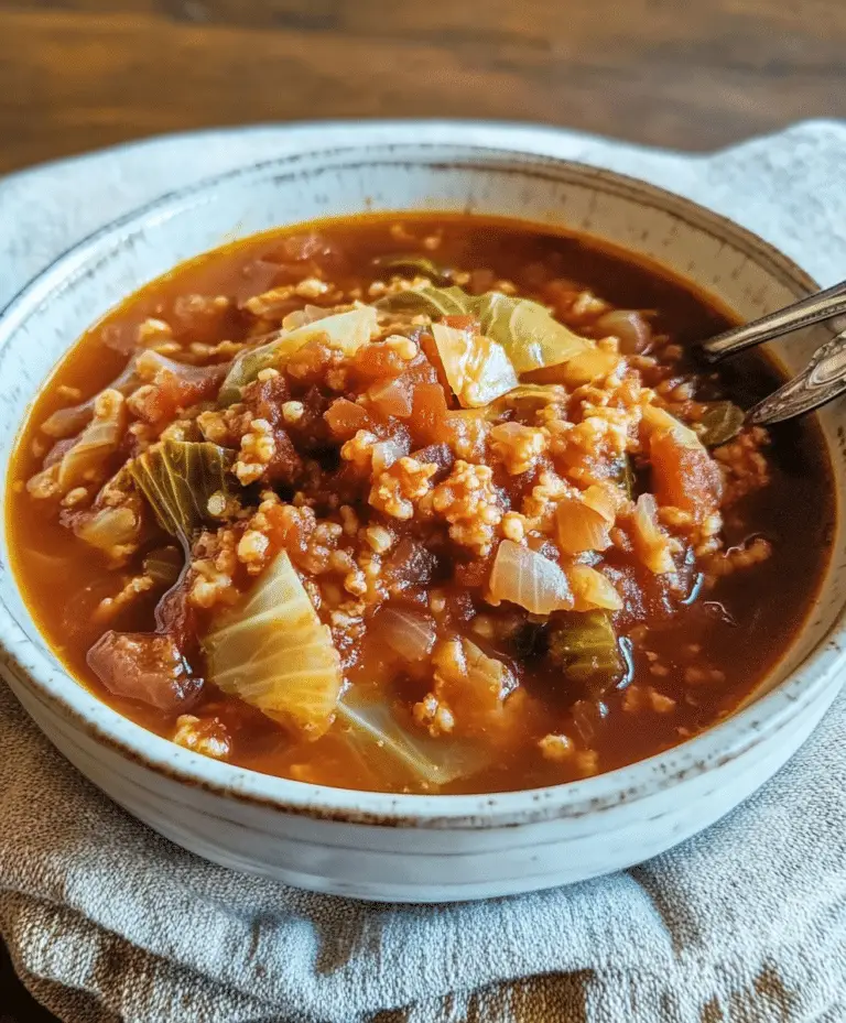 Cozy Stuffed Cabbage Soup Recipe
