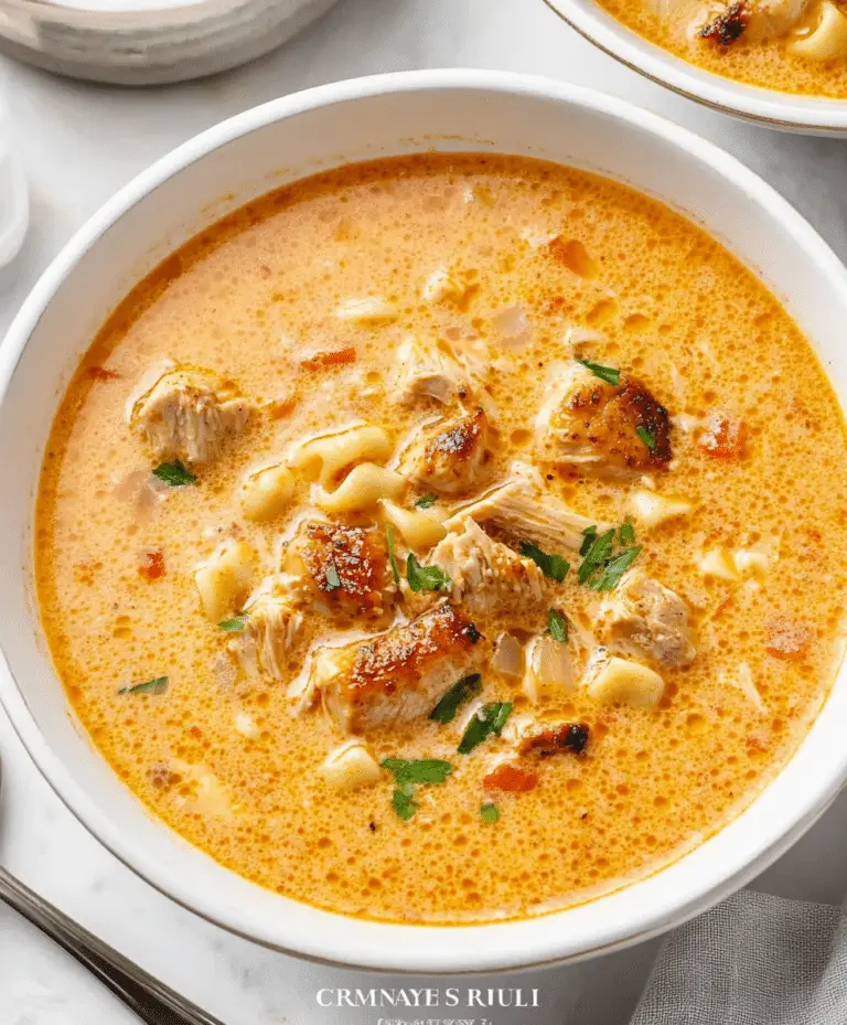 Creamy Cajun Chicken Pasta Soup Recipe