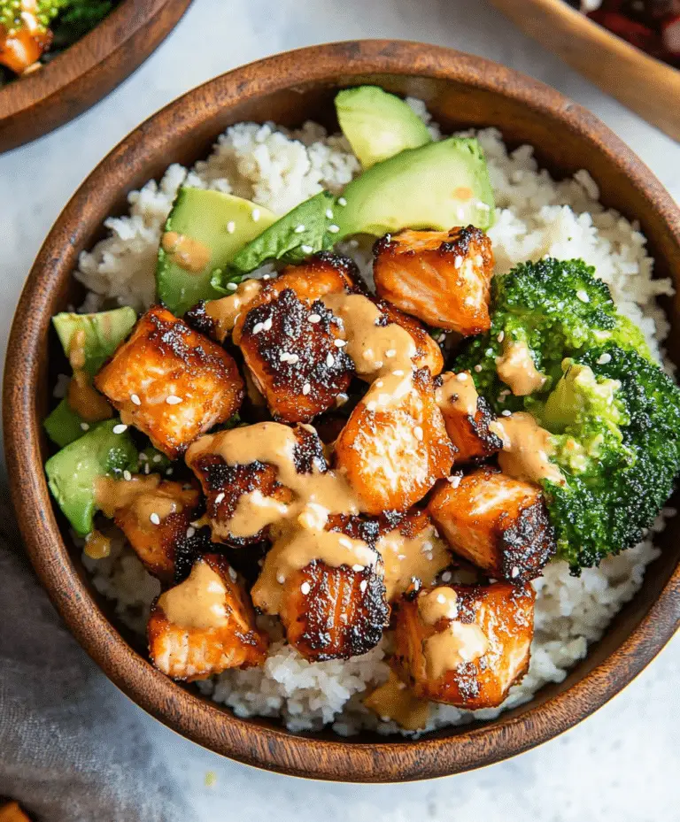 Crispy Bang Bang Salmon Bites Bowls Recipe