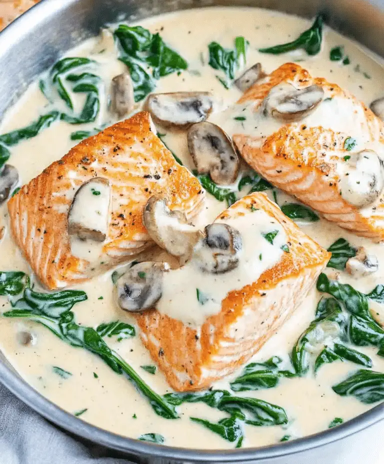 Easy Creamy Salmon Florentine Recipe