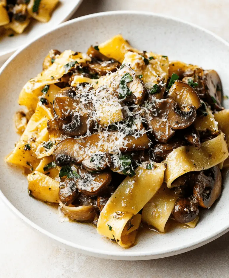 Garlic Mushroom Pasta Recipe
