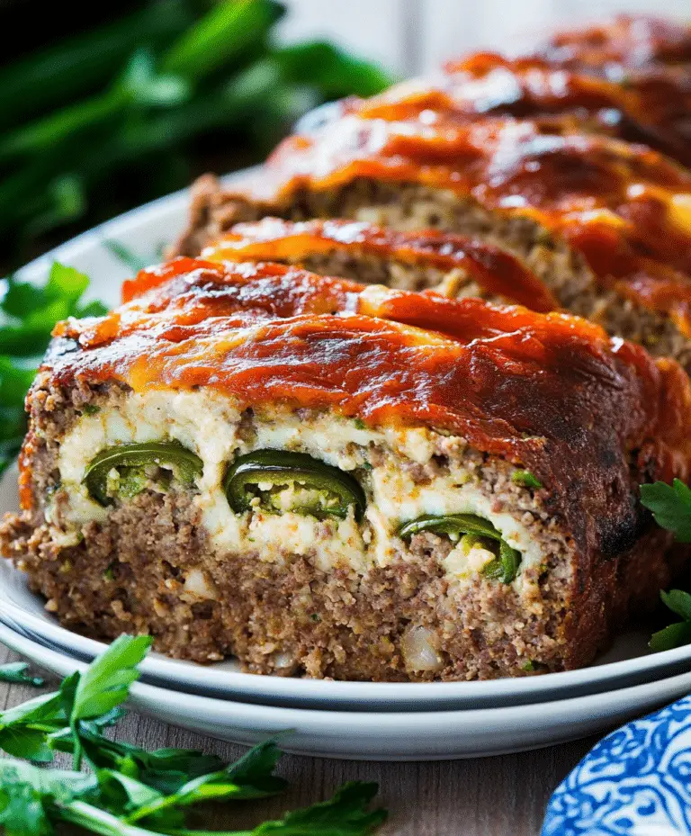 Jalapeno Popper Stuffed Meatloaf Recipe